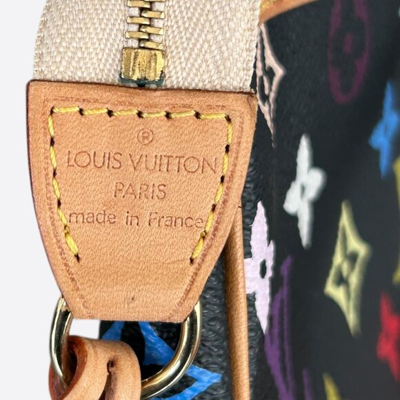 Louis Vuitton Takashi Murakami Black & Multicolor Monogram Pochette Accessoires - Picture 3 of 4